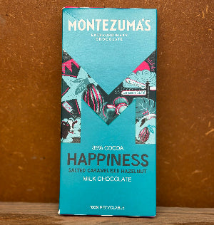 Montezuma's Happiness Chocolate -Salted Caramel Hazelnut 90g